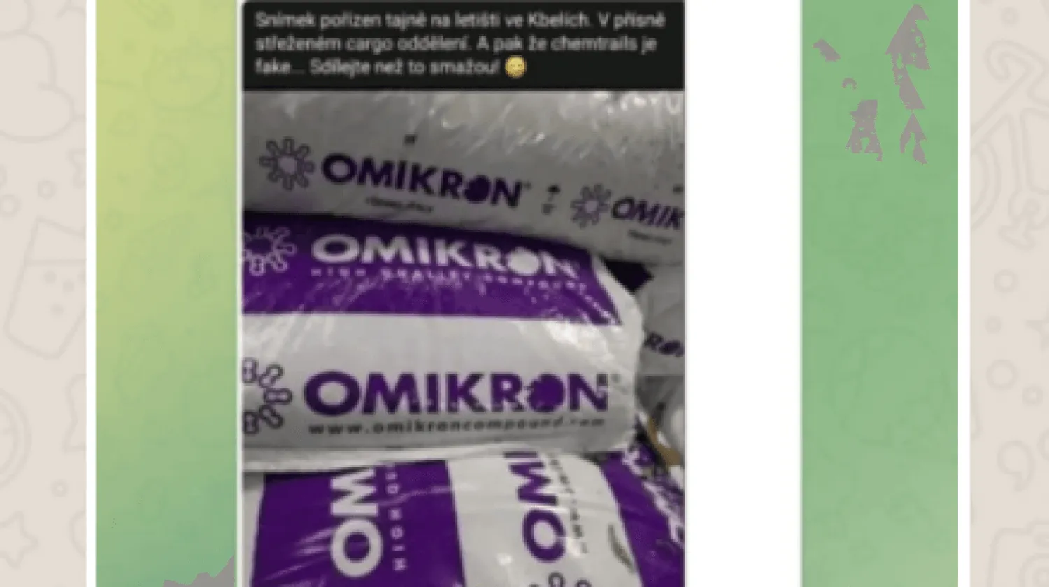 Снимки химиката со штаммом "Омикрон", который распыляют с самолетов - фейк