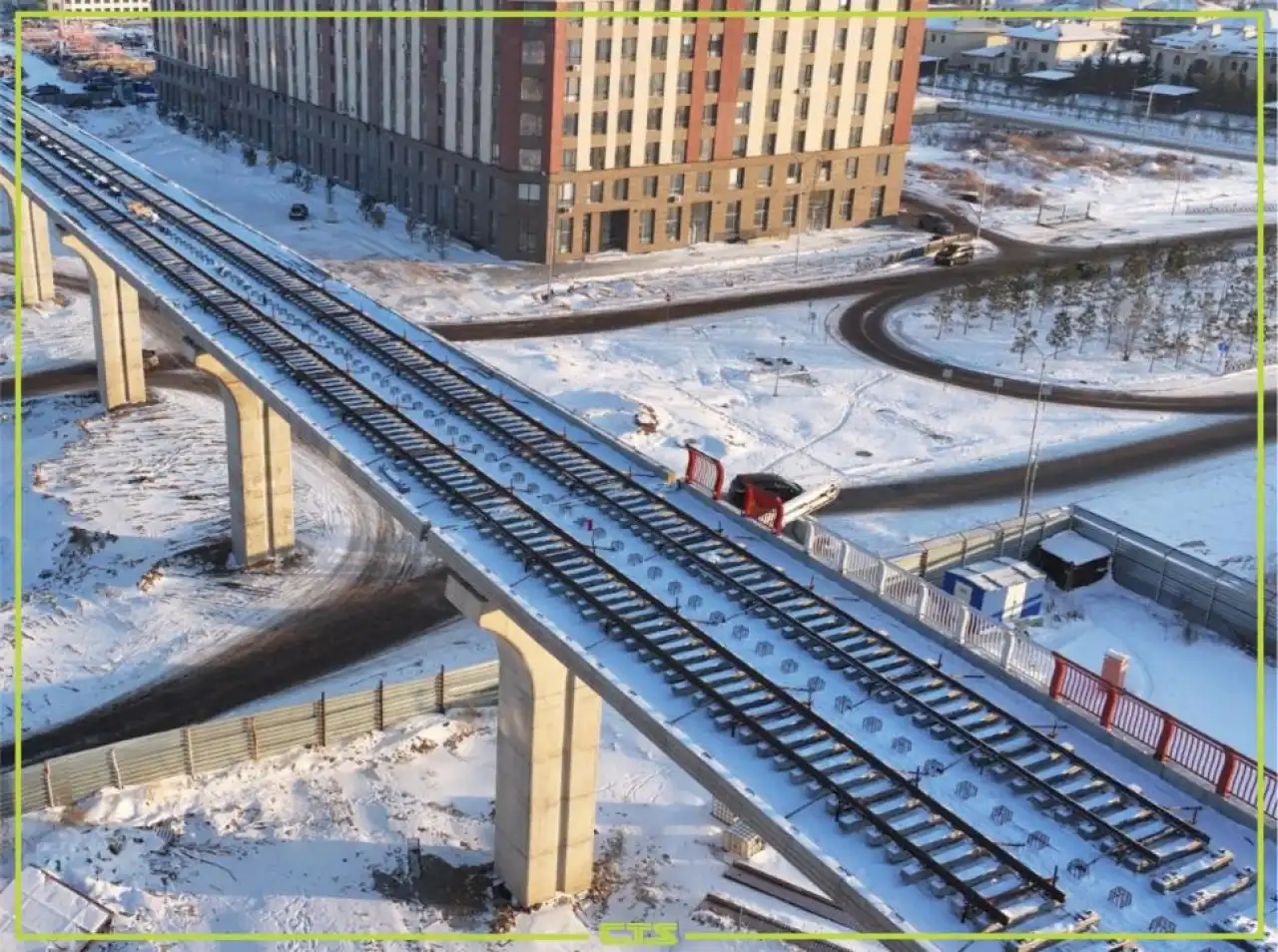 Полкилометра рельсов проложили на одном из участков LRT в Астане