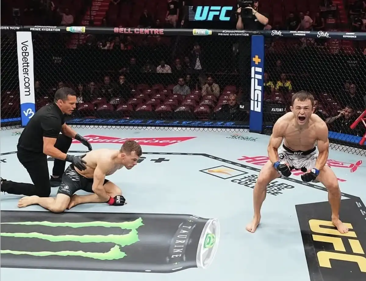 Бекзат Алмахан одержал первую победу в UFC