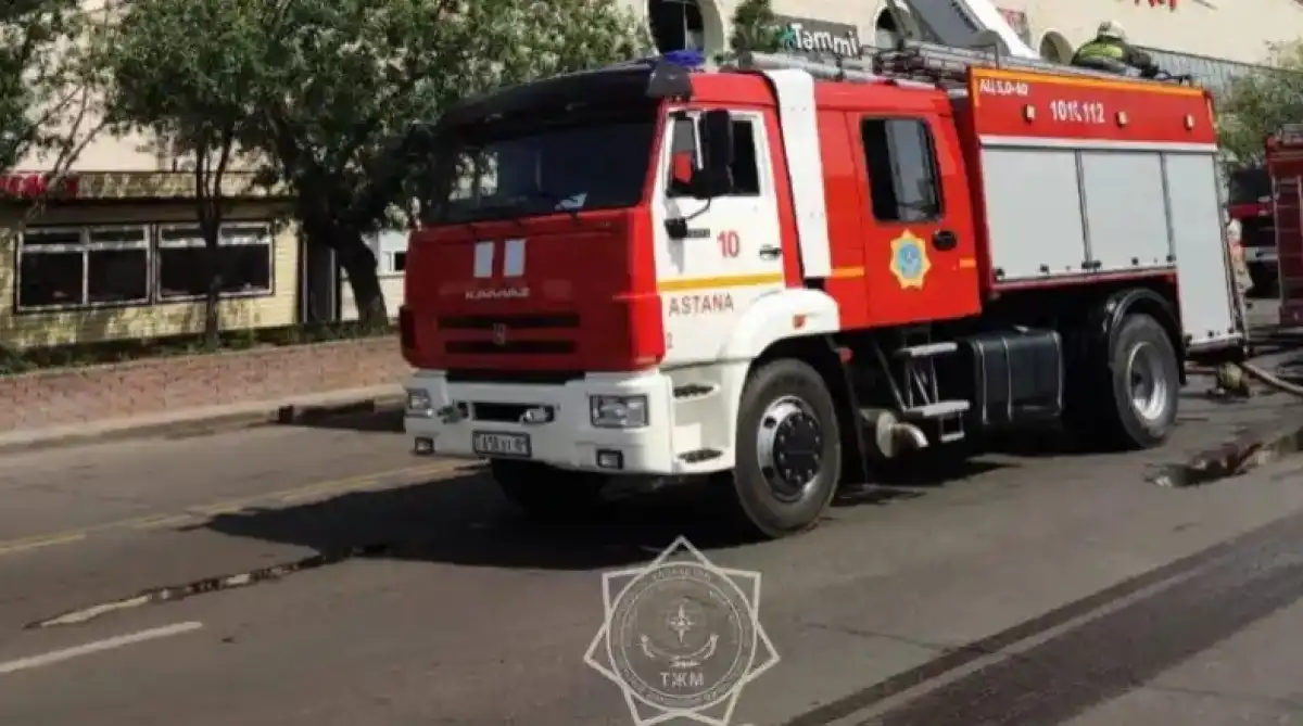 Пожарные спасли двоих детей из горящего дома в Астане