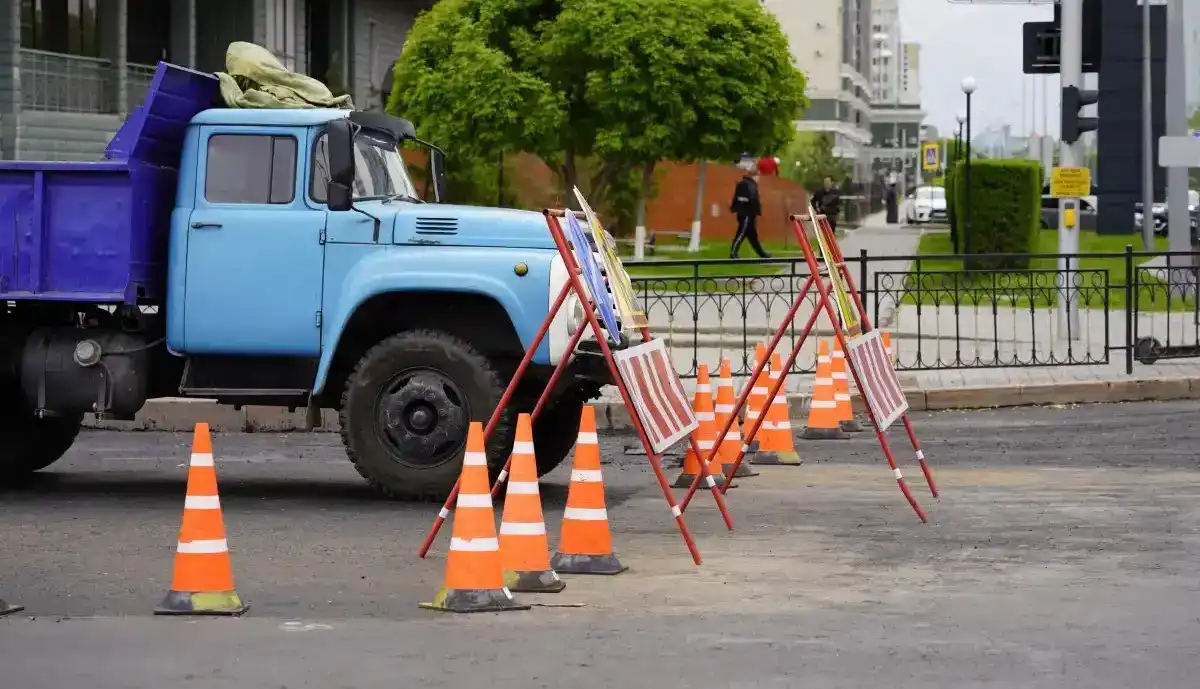 В Астане перекрыли участок шоссе Коргалжын