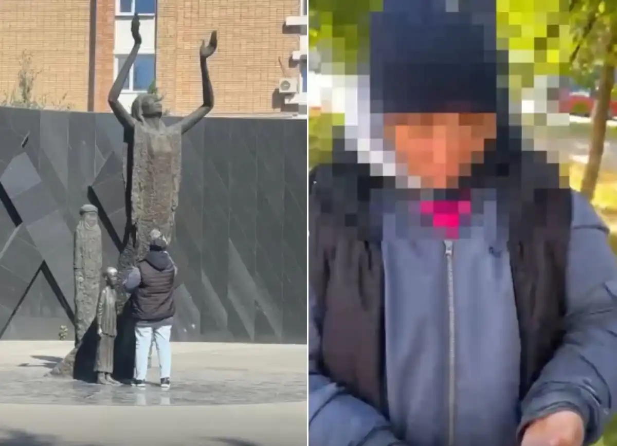 Макияж скульптуре в Астане: оскверненным оказался памятник жертвам Голодомора