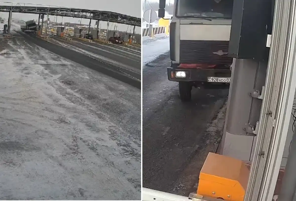 Грузовик без тормозов влетел в пункт оплаты на трассе Астана – Петропавловск (ВИДЕО)