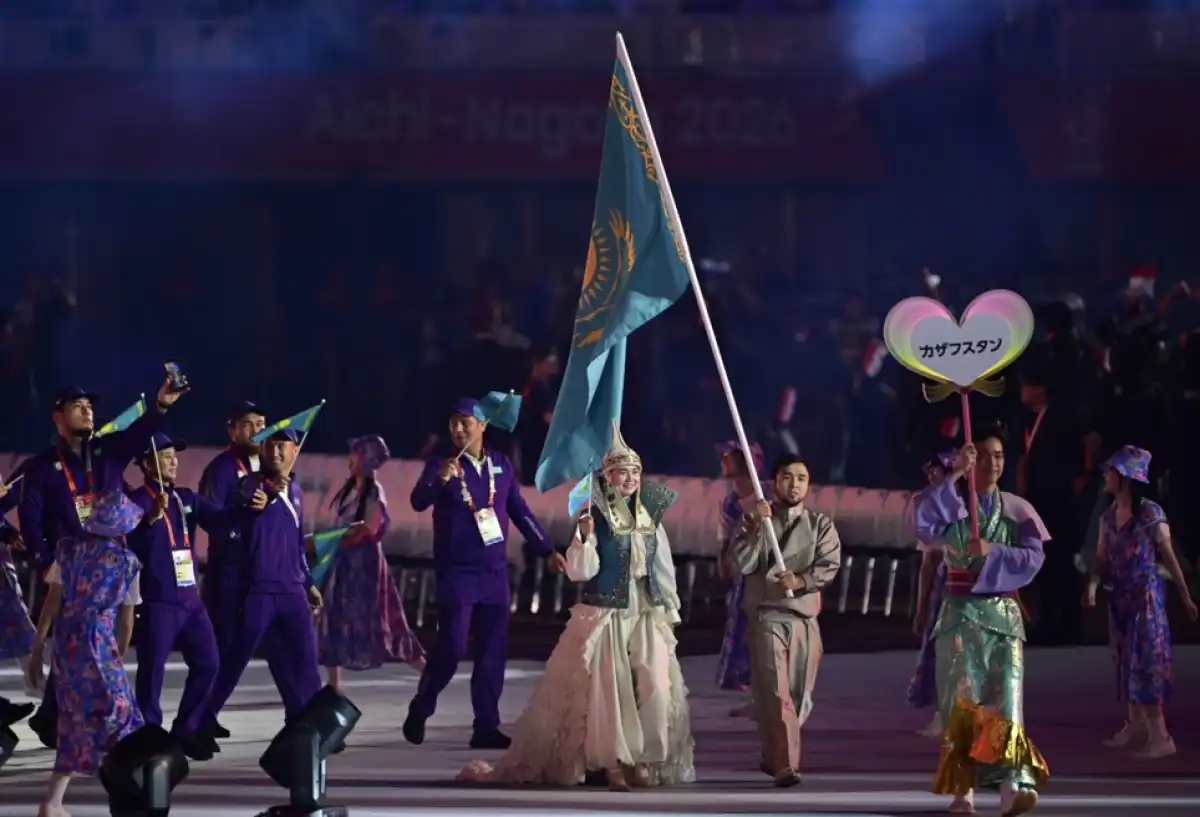 Сборная Казахстана вышла 15-й на параде спортсменов Азиатских игр – 2026 - ВИДЕО