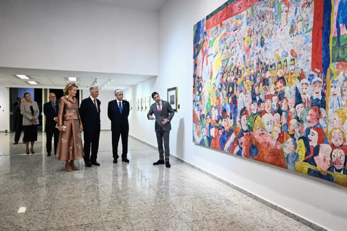 Президент Казахстана с Королем и Королевой бельгийцев посетили Национальный музей